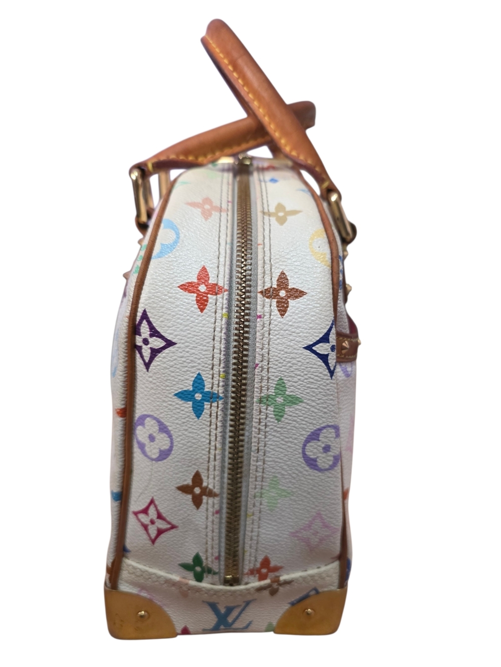 Louis Vuitton Multicolor Trouville White Monogram Bag | Authentic | Vintage - Picture 4 of 14
